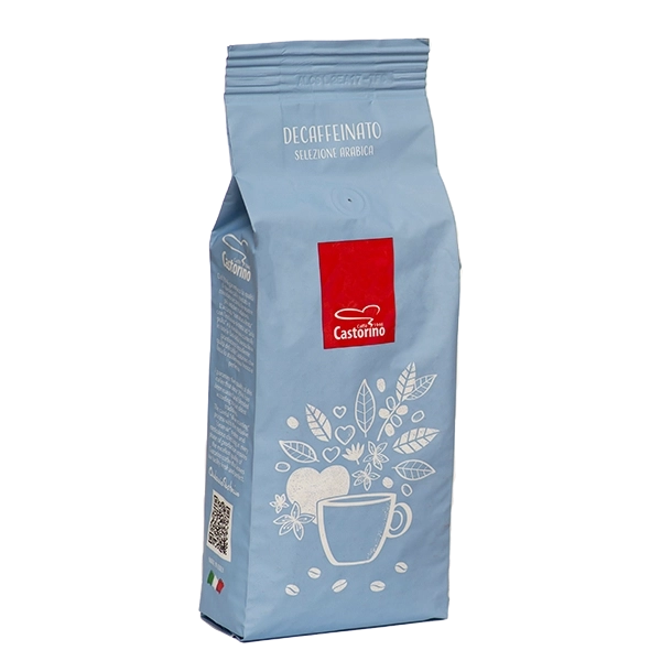 Decaffeinated blend beans in aroma-saving bag