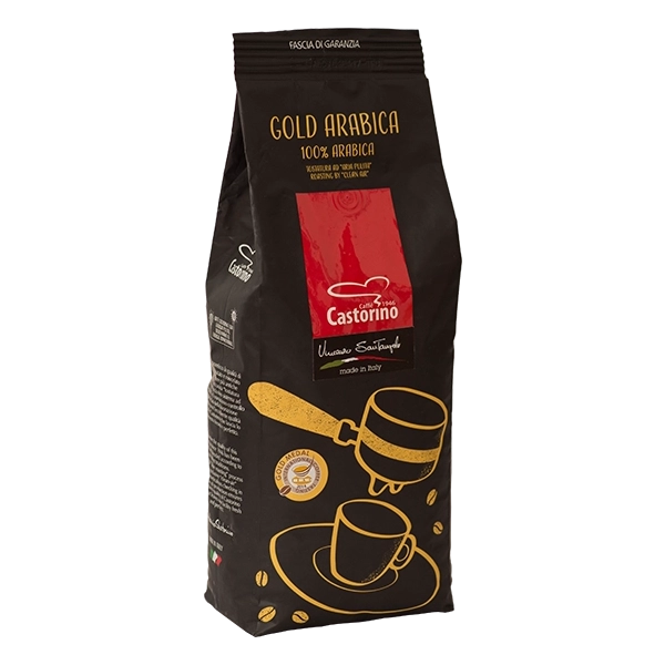 Gold Arabica beans in an aroma-saving bag